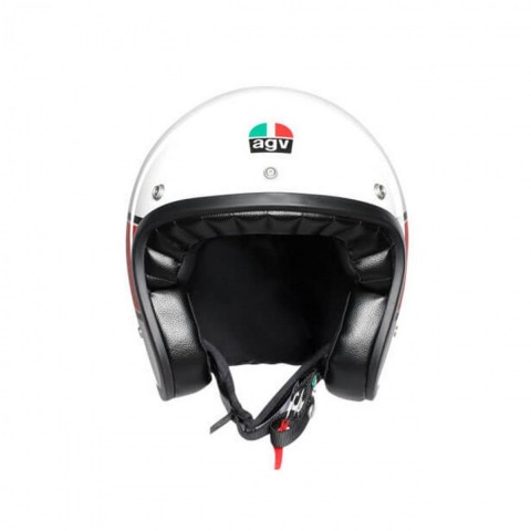 Agv X70 Multı Mıno 73 Yarım Kask Beyaz-kırmızı