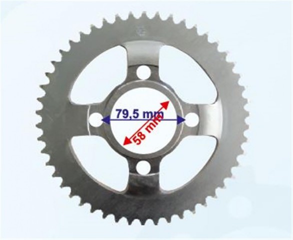 Mondıal Arka Dişli 50t İç 58 Mm Mondıal X-treme Max 150 200 Cross (428 Zincir İçin)