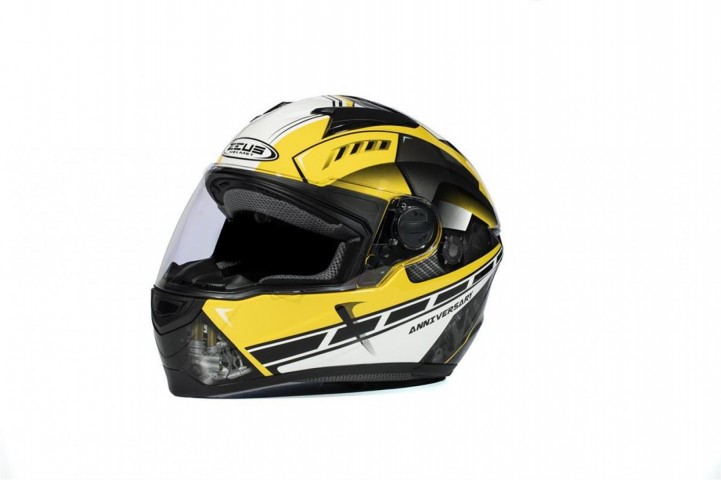 Zeus Zs-811a Al41 Kapalı Kask Sarı-beyaz